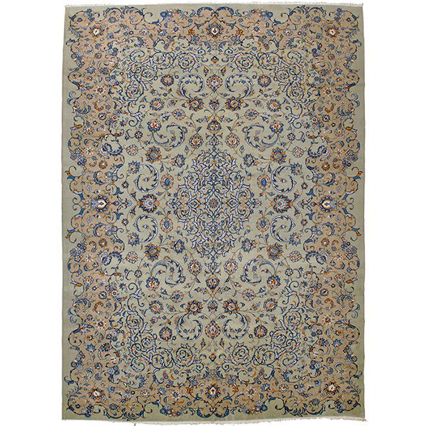 Persian Kashan, rug, mid 20th century, wool, 147"l x (1 of 1)