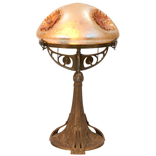 Loetz, lamp shade, Austria, iridescent glass, unsigned, (1 of 1)