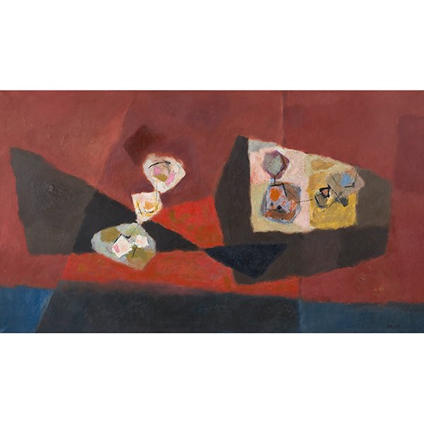 Richard Crist, (American, 1909-1985), Untitled, oil on (1 of 2)