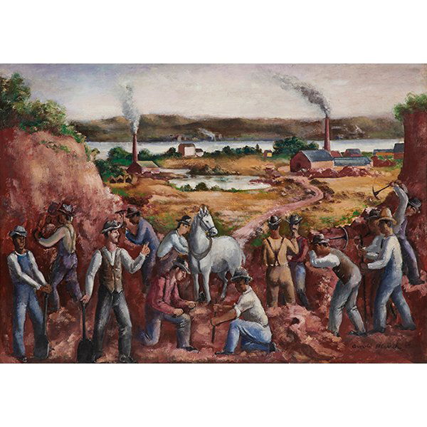 Arnold Blanch, (American, 1896-1968), The Road Makers, (1 of 2)