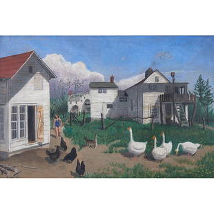 Lucile Blanch, (American, 1895-1981), The Wilson Farm,: Lucile Blanch, (American, 1895-1981), The Wilson Farm, oil on board, signed lower left, 15" x 22"