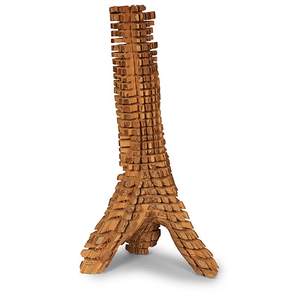 David Nash, (British, b. 1945), Untitled, carved wood,: David Nash, (British, b. 1945), Untitled, carved wood, 36"h x 17"w x 17"d