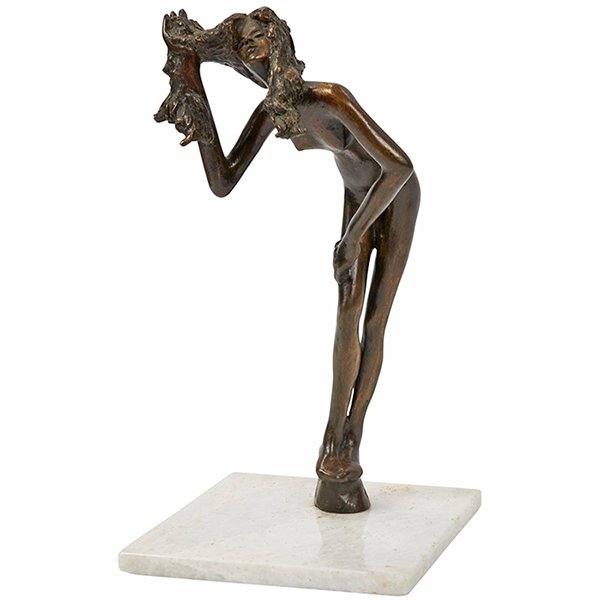 Victor Salmones, (Mexican, 1937-1989), Untitled,: Victor Salmones, (Mexican, 1937-1989), Untitled, bronze, signed and numbered, edition of 20, 14"h x 7"w x 6"d