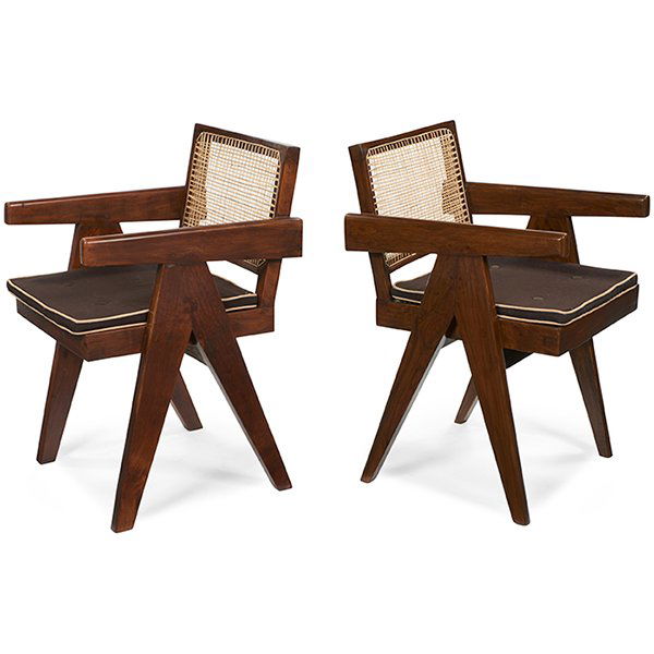 Pierre Jeanneret V-Leg Armchairs pair model PJ-SI-28-A (1 of 1)