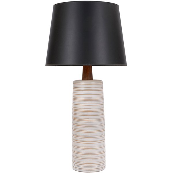 Gordon & Jane Martz for Marshall Studios large lamp: Gordon Martz (b. 1924) & Jane Marshall Martz (1929-2007) for Marshall Studios, large table lamp, Veedersburg, IN, USA, 1960s, incised and glazed ceramic, incised "Martz", ceramic: 8.5"dia x 22.5"h, to