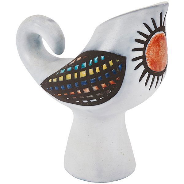 Roger Capron Oiseaux (bird) pitcher Vallauris, France (1 of 1)