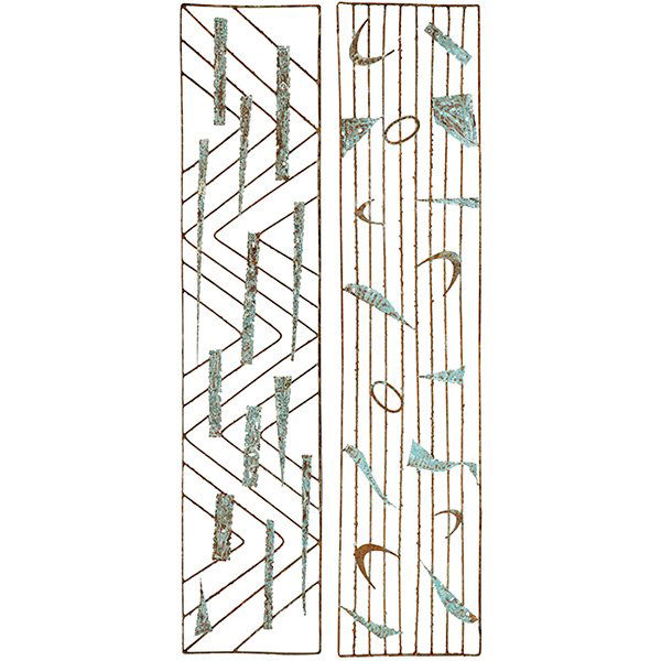 Brutalist gates or sculptural panels, pair, USA (1 of 1)