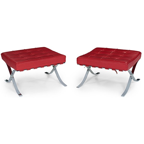 Mies van der Rohe Knoll Inc. Barcelona ottomans pair (1 of 1)
