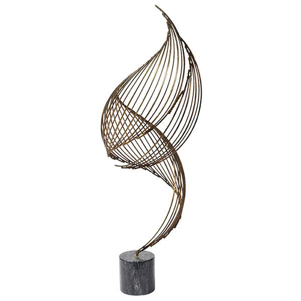 C. Jere, sculpture, USA, metal, marble, 44"h (1 of 1)