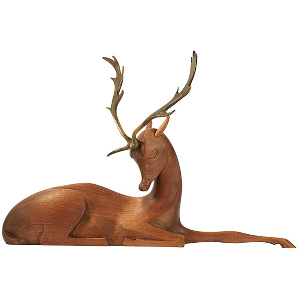 Werkstatte Hagenauer deer sculpture, Austria 1950s (1 of 1)