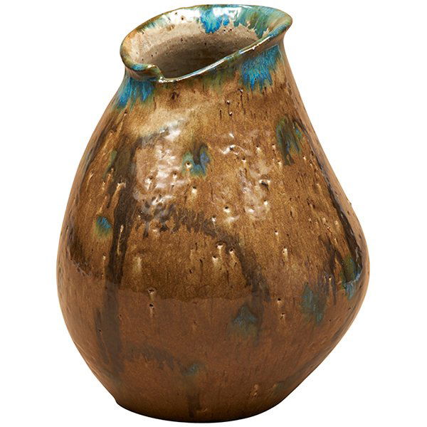 Eugene Deutch large vase, USA, 10.5"h: Eugene Deutch (1904-1959), large vase, USA, glazed ceramic, signed "E. Deutch", 8.5"w x 7.5"d x 10.5"h