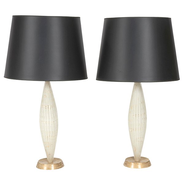 Italian table lamps, pair, Murano, Italy (1 of 1)