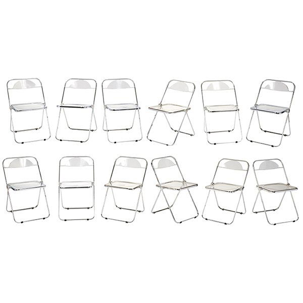 Giancarlo Piretti for Castelli Plia chairs set of 12 (1 of 1)