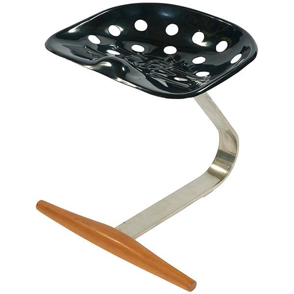 Castiglioni Zanotta Mezzadro stool, black (1 of 1)