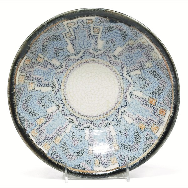Rookwood bowl, painted geometric design, Lorinda