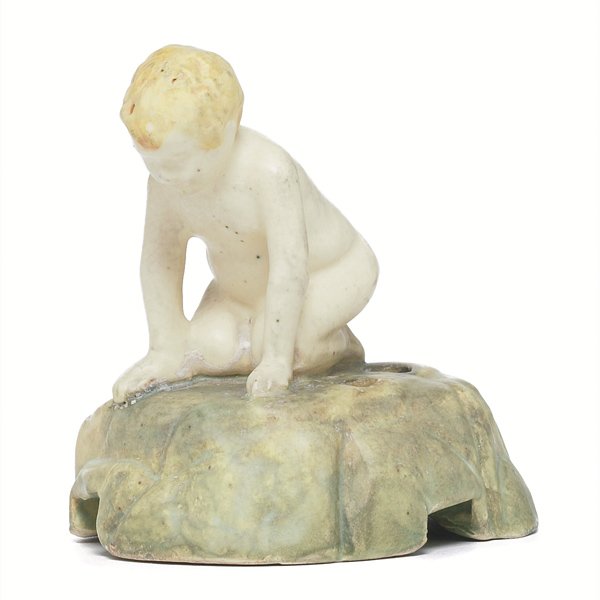 Weller Muskota flower frog, kneeling boy