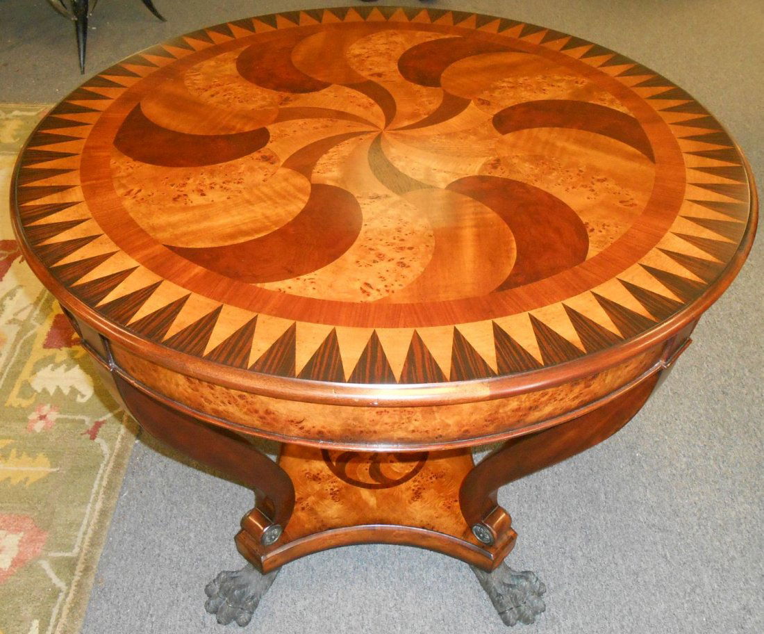 Theodore Alexander Inlaid Round Center Table (1 of 8)
