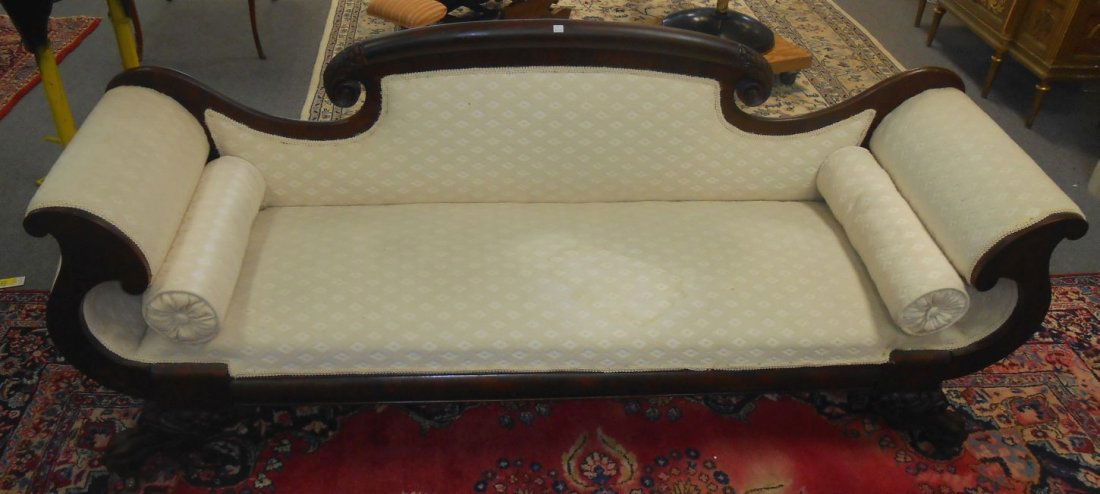 Antique Mahogany Victorian Empire Sofa (1 of 9)