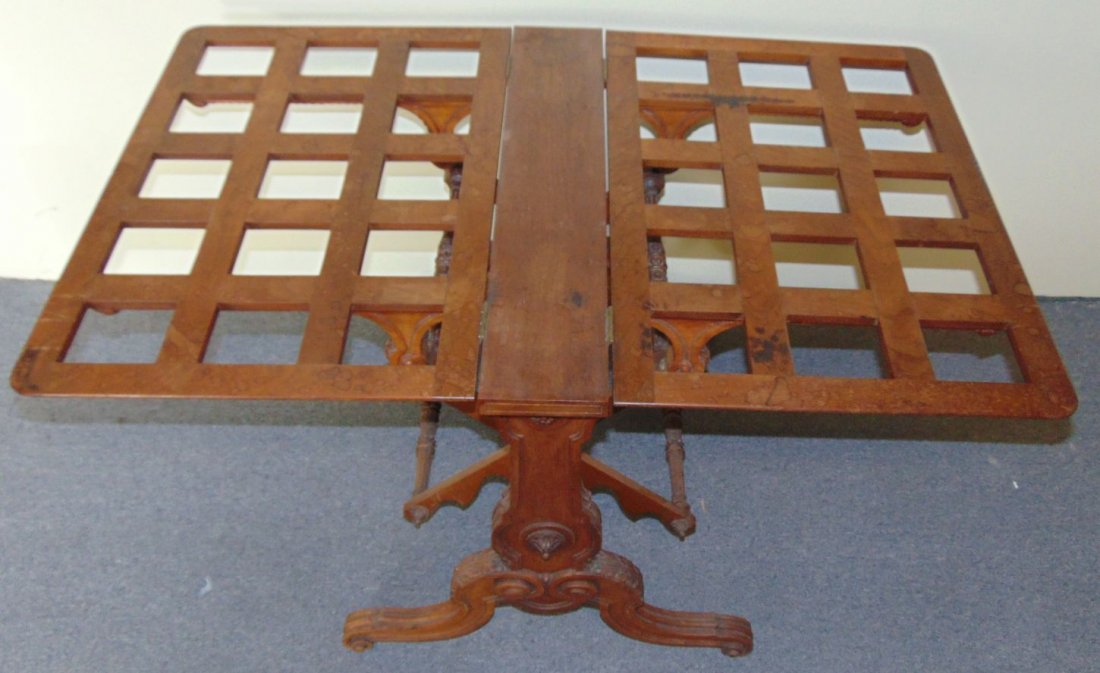 Antique Carved Walnut Portfolio Stand (1 of 9)