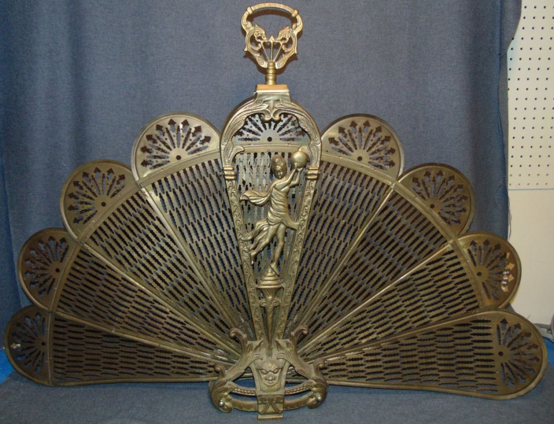 Antique Brass Peacock Fan Fireplace Screen Sep 16 2017