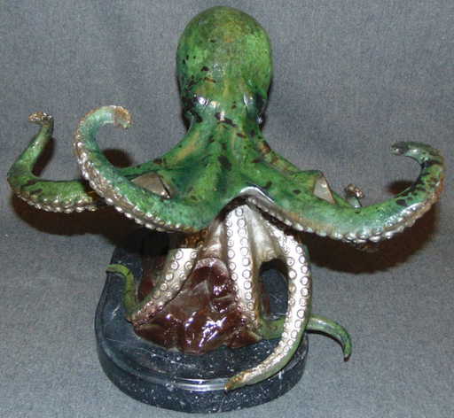 bronze octopus nautical sculpture
