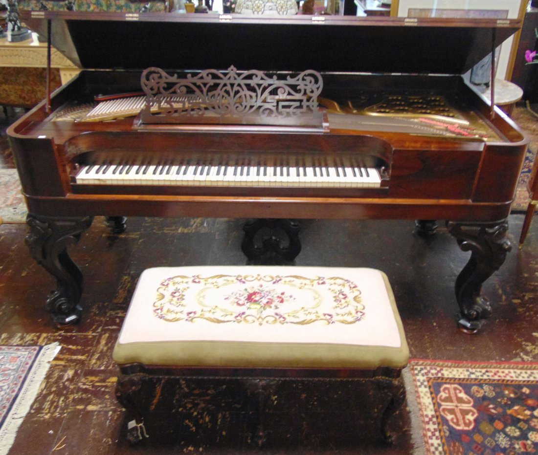 Rare Antique Square Grand Piano by William Knabe c.1860