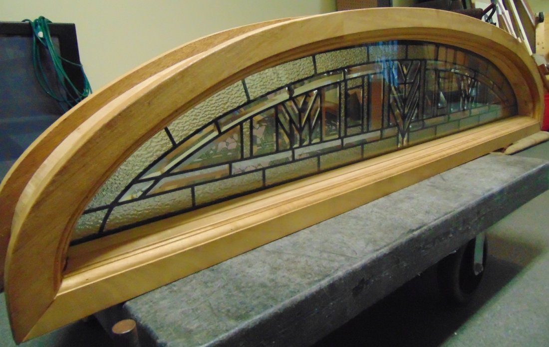 Mahogany and Leaded Glass Transom (1 of 7)