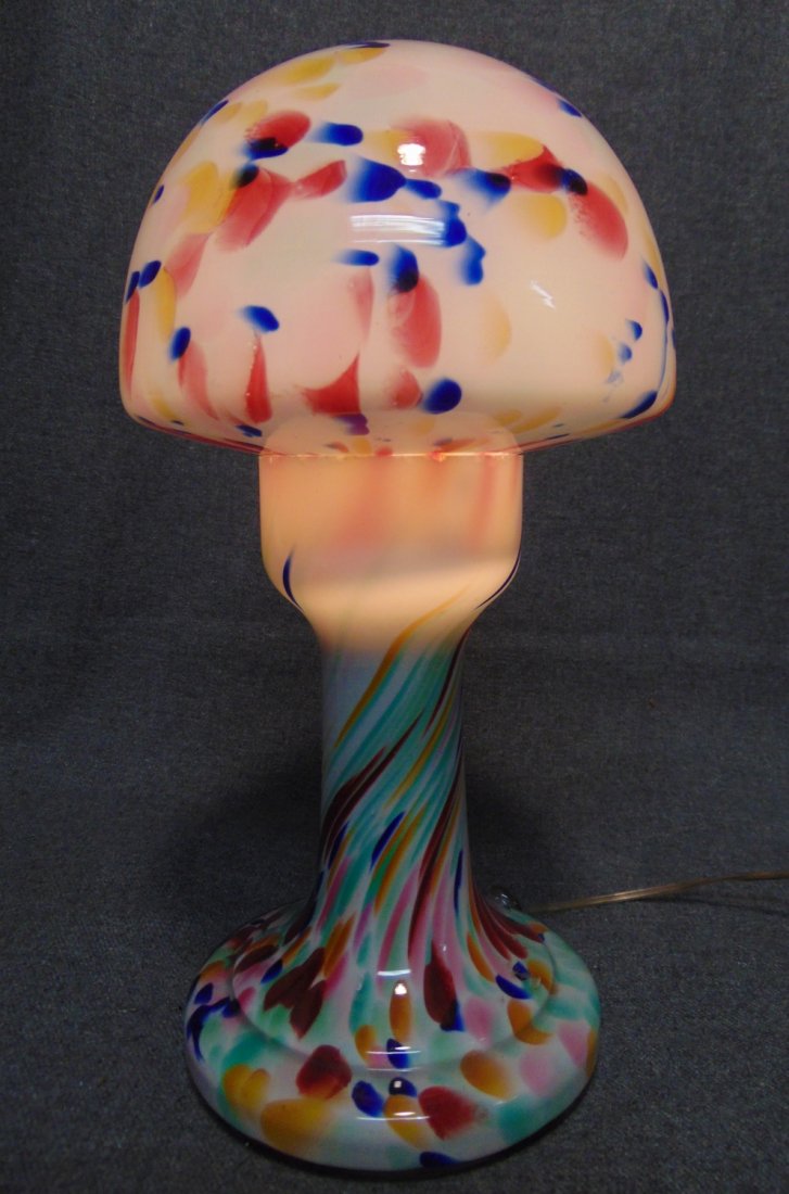 Vintage End of Day Art Glass Table Lamp (1 of 8)