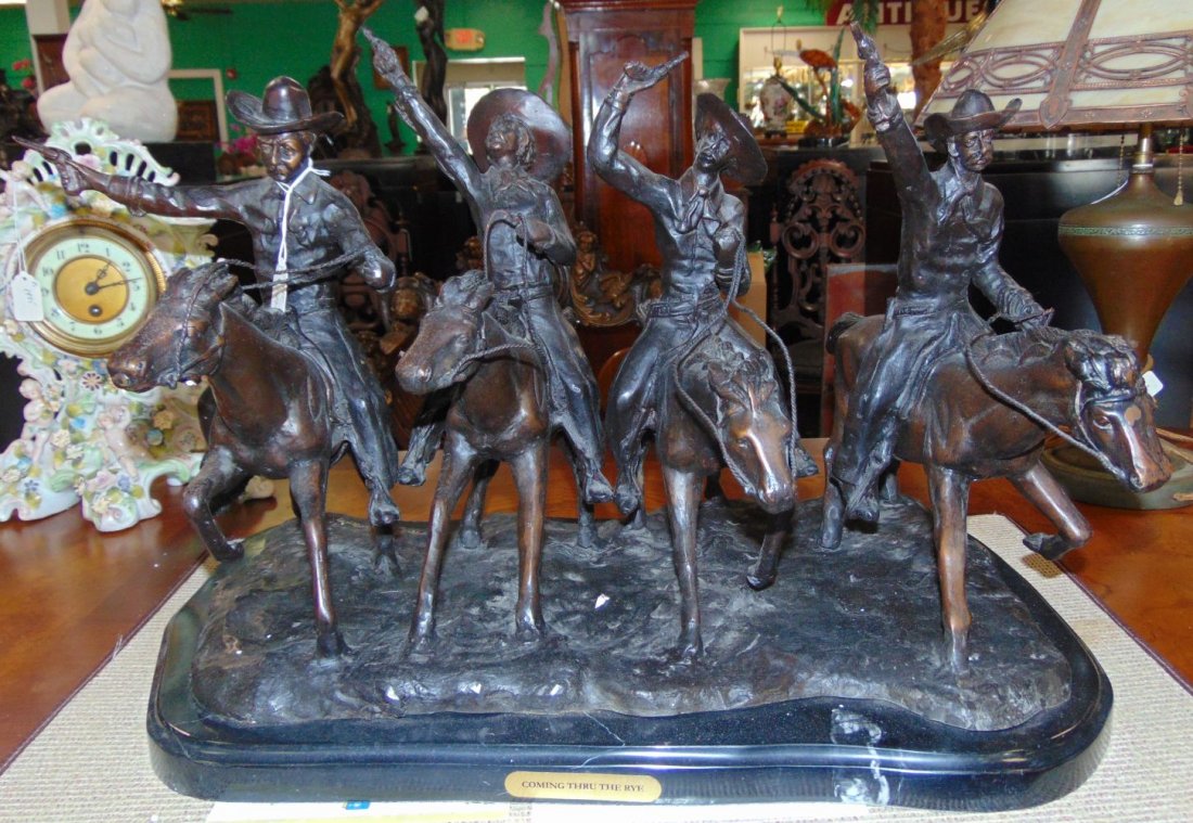 Bronze "Coming Thru the Rye" Sculpture after Remington (1 of 8)