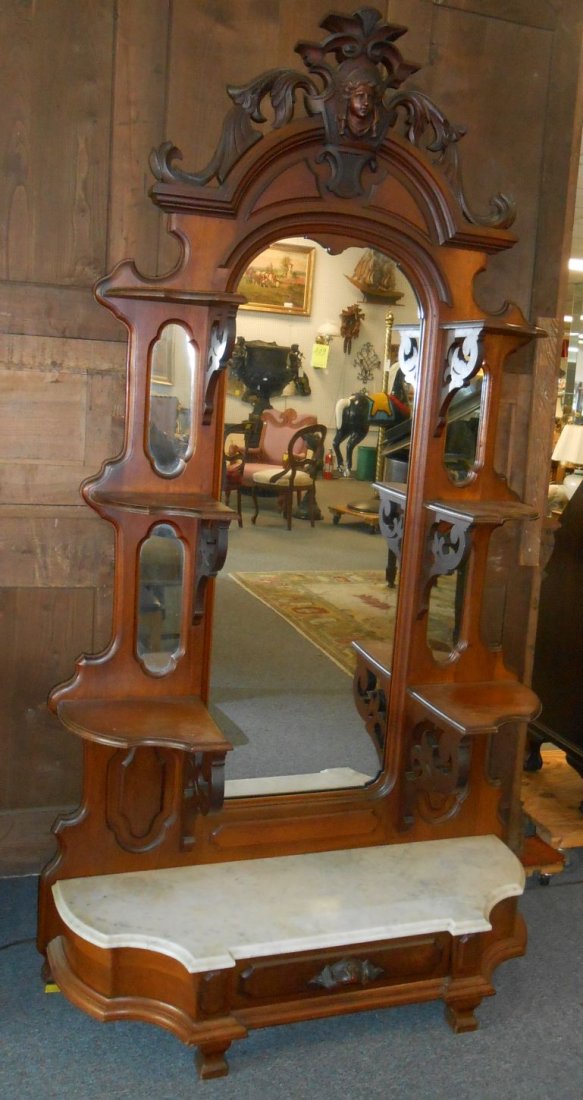 Antique Carved Walnut Etagere by John Jelliff (1 of 10)