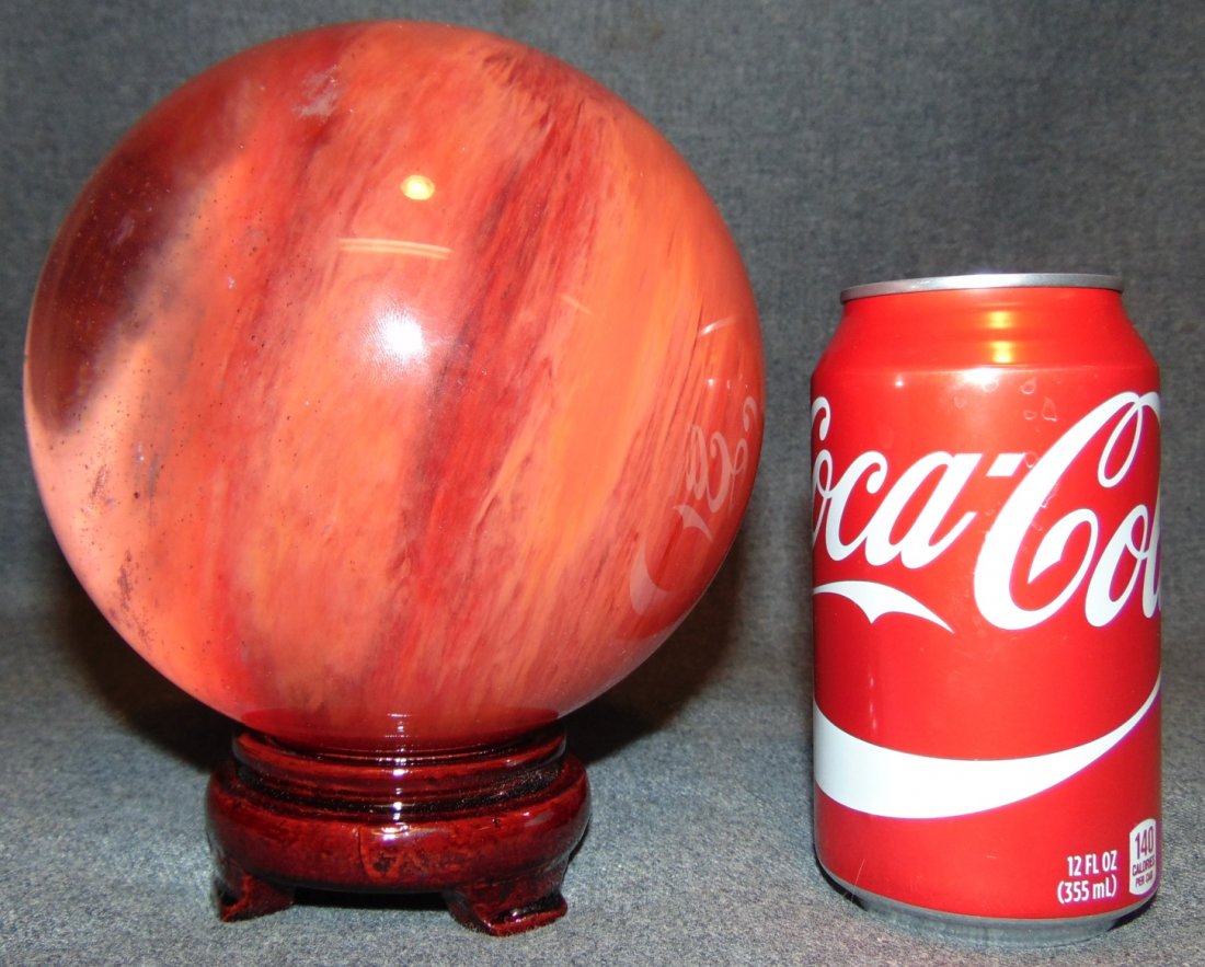 Cherry Red Quartz Crystal Ball 140mm (1 of 5)