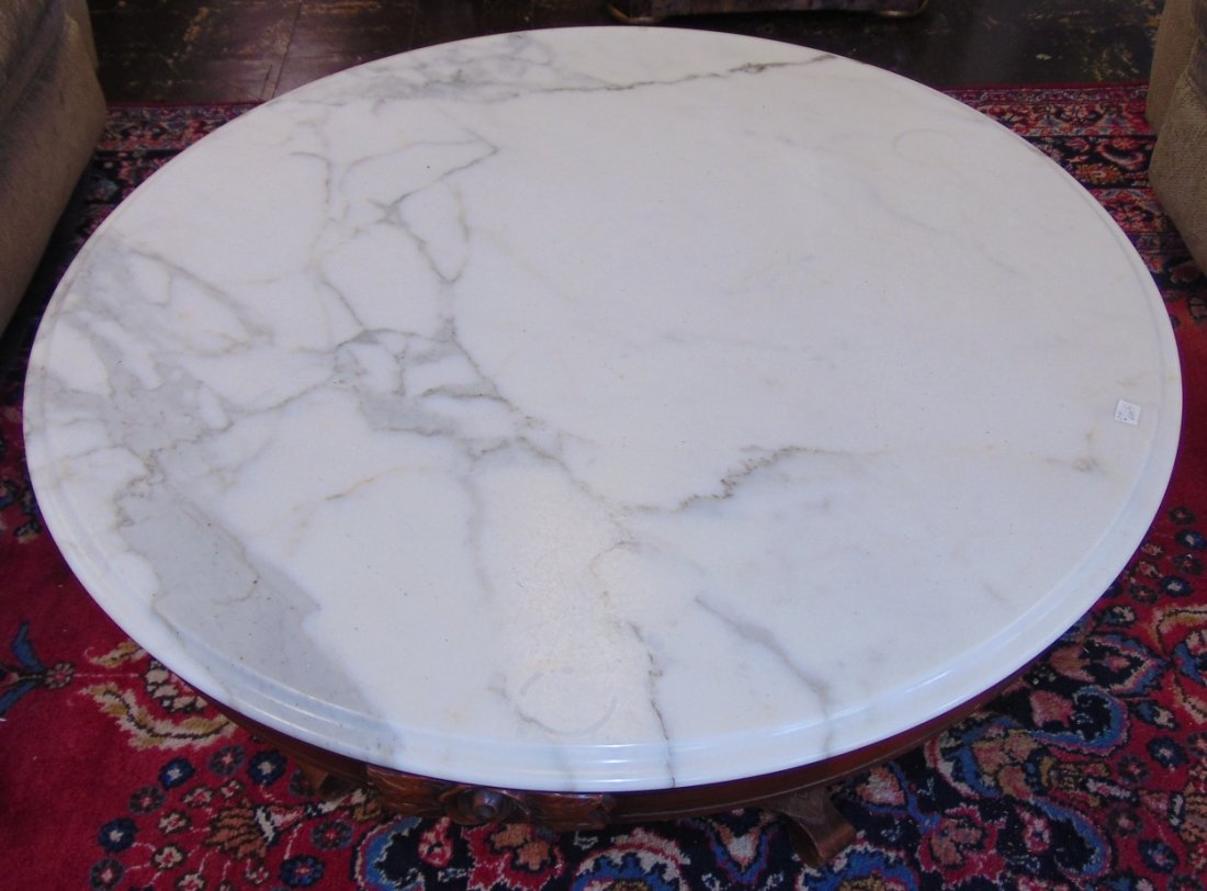 Vintage Mid-Century Marble Top Coffee Table (1 of 4)