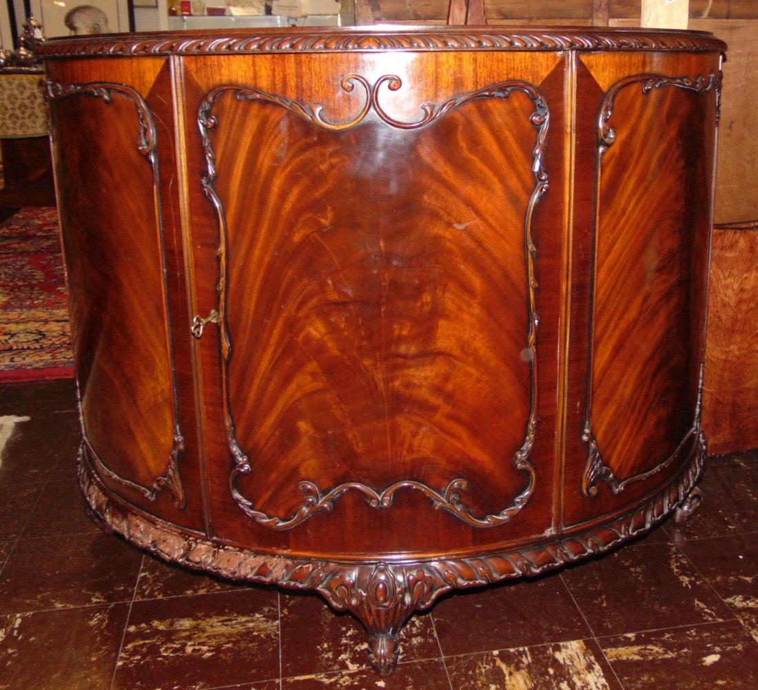 Flame Mahogany Demi Lune Cabinet (1 of 5)