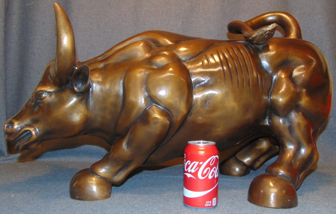 Wall Street Bronze Charging Bull Sculpture (1 of 7)