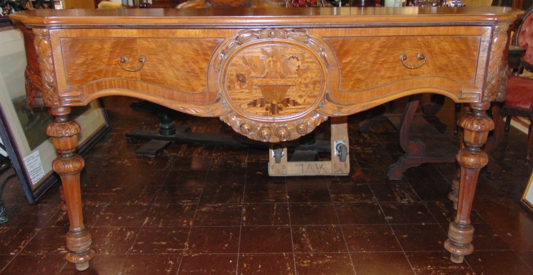 Antique Inlaid Buffet Sideboard (1 of 11)