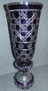 Large Amethyst Bohemian Cut Crystal Vase - 2