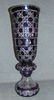 Large Amethyst Bohemian Cut Crystal Vase - 3