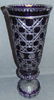 Large Amethyst Bohemian Cut Crystal Vase - 4
