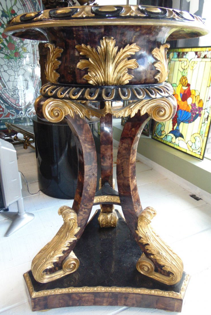 Pair (2) Neoclassical Style Pietra Dura Inlaid Planters (1 of 9)