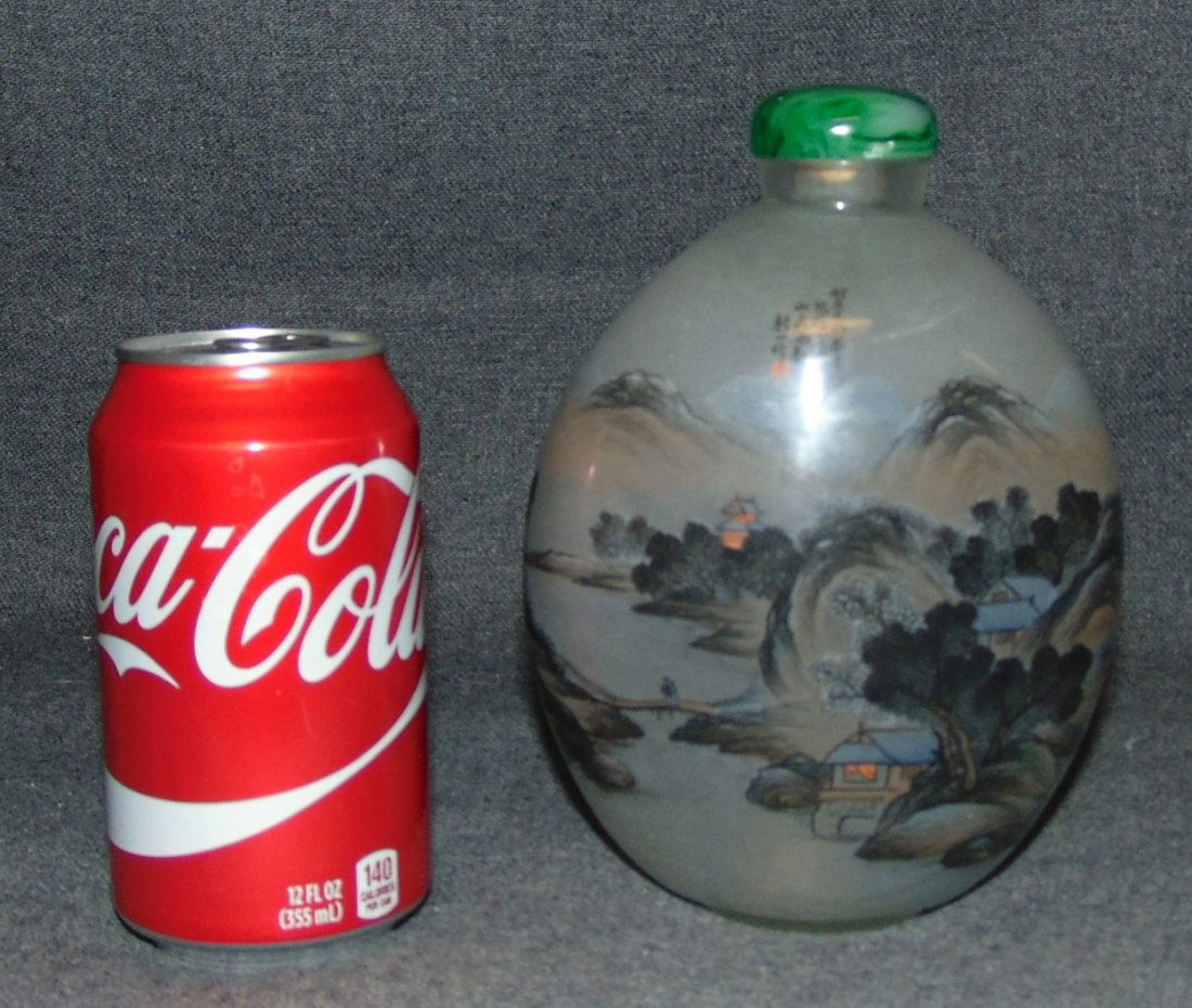 Chinese Reverse Painted Glass Snuff Bottle Landscape (1 of 11)