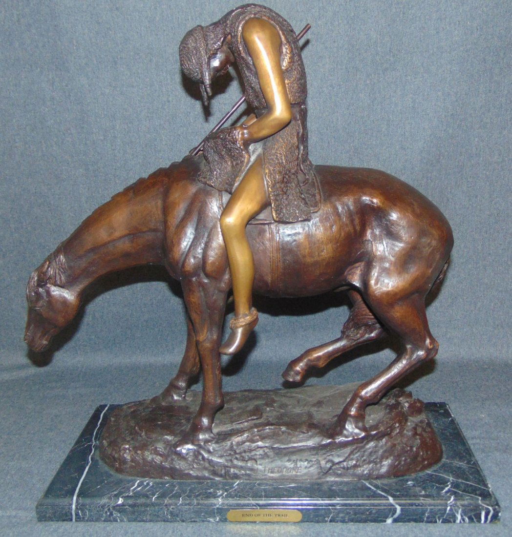 Western Bronze "End of the Trail" by "J. Theodore" (1 of 6)