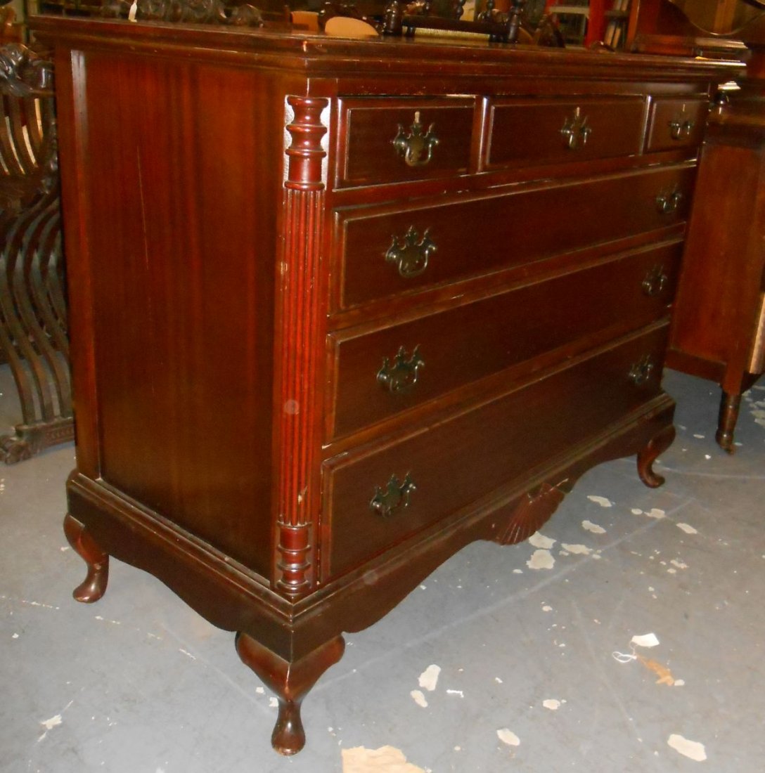 Antique Queen Anne Mahogany Buffet Server