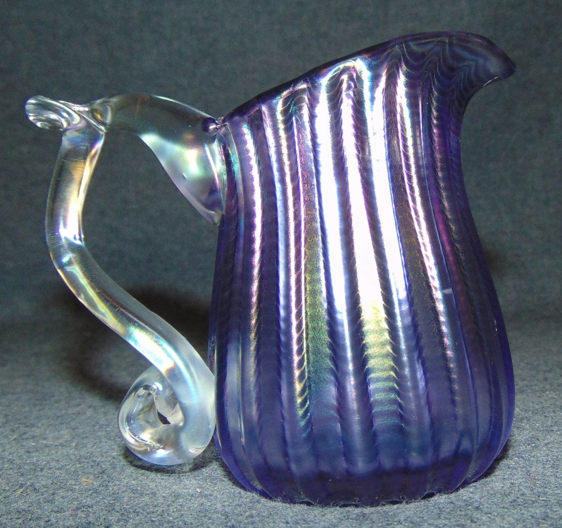John Gilvey Studio Amethyst Glass Pitcher 1993 (1 of 6)