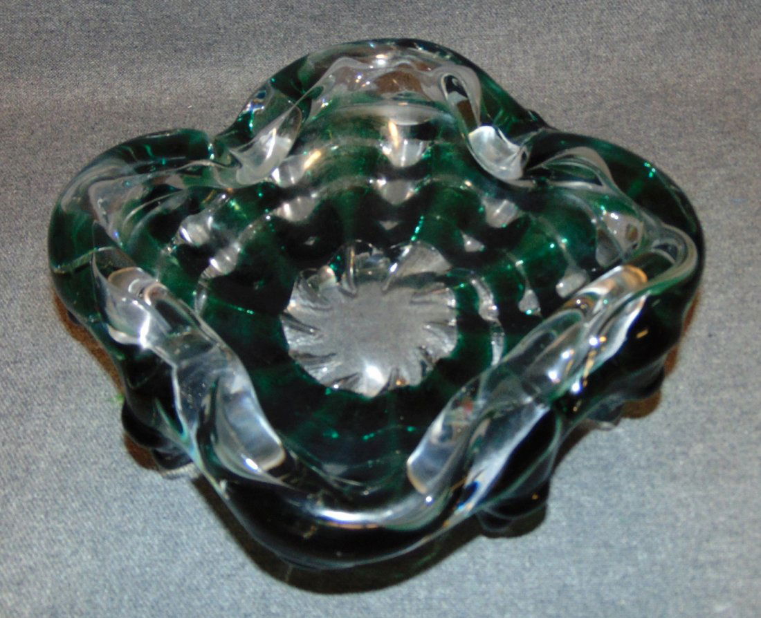Murano style Art Glass Cigar Ashtray Bowl (1 of 6)