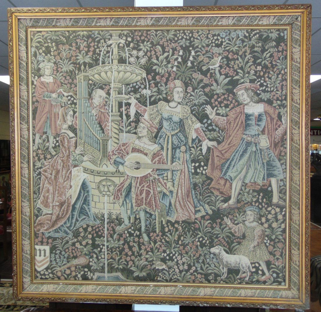 Large Framed Needlepoint Tapestry (1 of 5)
