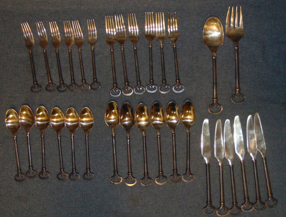32 piece Bronze Flatware Set (1 of 4)