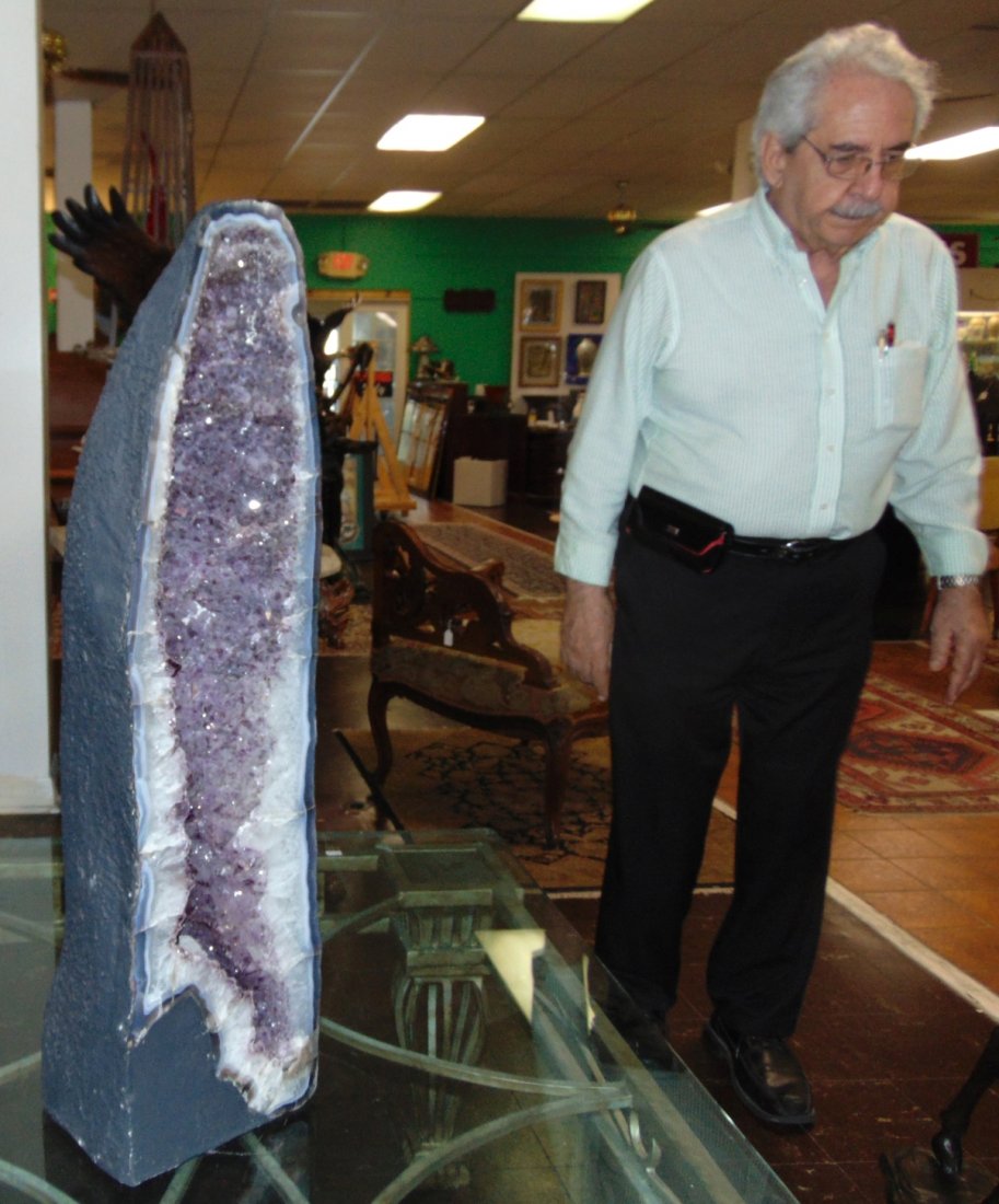 Large Amethyst Geode Cathedral: Large Brazilian Amethyst Crystal Geode Cathedral. These are spectacular, one-of-a-kind specimens from Brazil. Amethyst cathedrals are beautiful, powerful, miraculous, and every one of them is ancient.