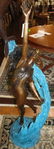 Bronze Woman and Dolphin Fountain Sculpture - 6