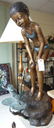 Bronze Girl with Frog Fountain Sculpture - 2