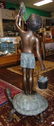 Bronze Boy on Tortoise Fountain Sculpture - 3